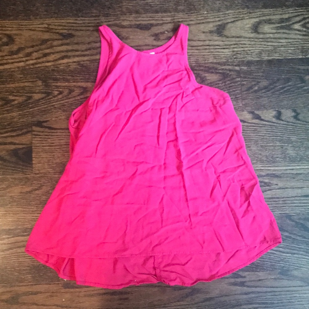 Pink flowy tank